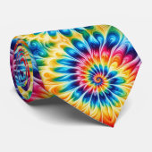 Psychedelisch Tie-Dye Patroon Stropdas (Opgerold)
