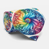 Psychedelisch Tie-Dye Patroon Stropdas (Opgerold)