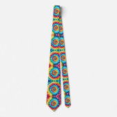 Psychedelisch Tie-Dye Patroon Stropdas (Voorkant)