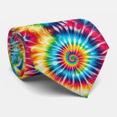 Psychedelisch Tie-Dye Patroon Stropdas (Opgerold)