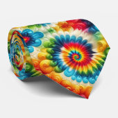 Psychedelisch Tie-Dye Patroon Stropdas (Opgerold)