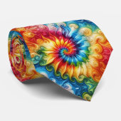 Psychedelisch Tie-Dye Patroon Stropdas (Opgerold)