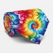 Psychedelisch Tie-Dye Patroon Stropdas (Opgerold)