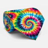 Psychedelisch Tie-Dye Patroon Stropdas (Opgerold)
