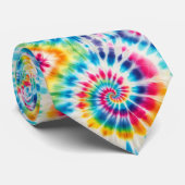 Psychedelisch Tie-Dye Patroon Stropdas (Opgerold)