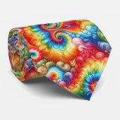 Psychedelisch Tie-Dye Patroon Stropdas (Opgerold)