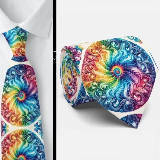 Psychedelisch Tie-Dye Patroon Stropdas