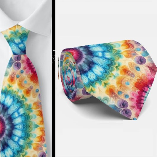 Psychedelisch Tie-Dye Patroon Stropdas