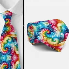 Psychedelisch Tie-Dye Patroon Stropdas