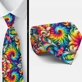 Psychedelisch Tie-Dye Patroon Stropdas