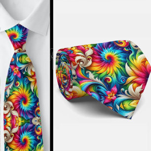 Psychedelisch Tie-Dye Patroon Stropdas