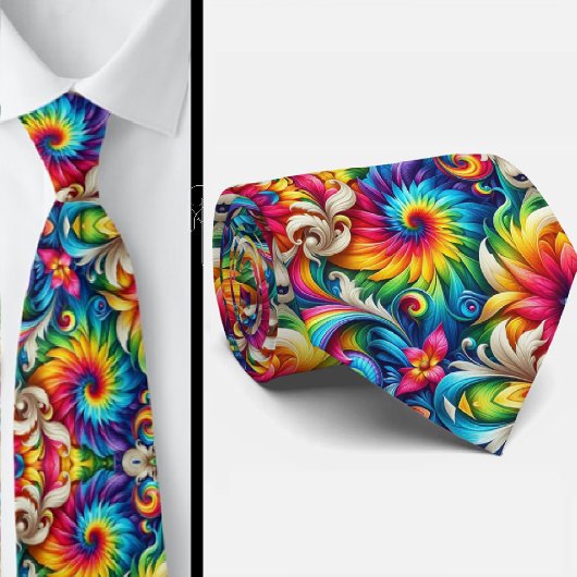Psychedelisch Tie-Dye Patroon Stropdas