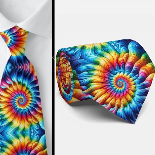 Psychedelisch Tie-Dye Patroon Stropdas
