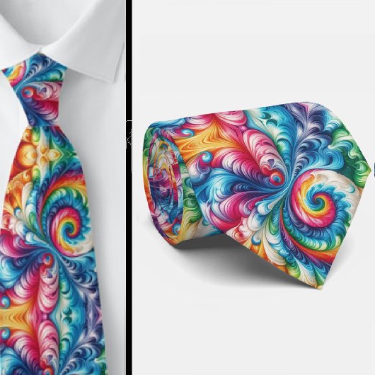 Psychedelisch Tie-Dye Patroon Stropdas