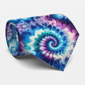 Psychedelisch Tie-Dye Patroon Stropdas (Opgerold)