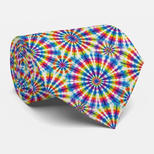 Psychedelisch Tie-Dye Patroon Stropdas (Opgerold)