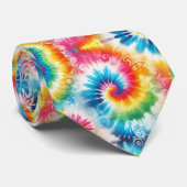 Psychedelisch Tie-Dye Patroon Stropdas (Opgerold)