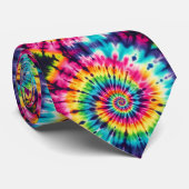 Psychedelisch Tie-Dye Patroon Stropdas (Opgerold)