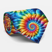 Psychedelisch Tie-Dye Patroon Stropdas (Opgerold)