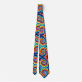Psychedelisch Tie-Dye Patroon Stropdas (Achterkant)