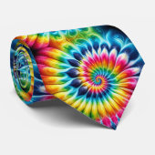 Psychedelisch Tie-Dye Patroon Stropdas (Opgerold)