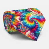 Psychedelisch Tie-Dye Patroon Stropdas (Opgerold)