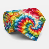 Psychedelisch Tie-Dye Patroon Stropdas (Opgerold)