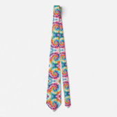 Psychedelisch Tie-Dye Patroon Stropdas (Voorkant)