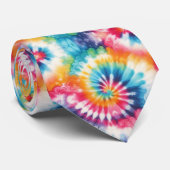Psychedelisch Tie-Dye Patroon Stropdas (Opgerold)