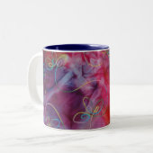 Psychedelisch Tie-Dye Stof Mok (Voorkant links)