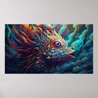 Psychedelisch Trippy-wezen Poster