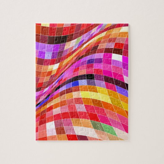 Psychedelisch vierkant patroon legpuzzel (Verticaal)