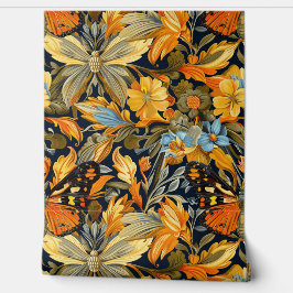 Psychedelisch vliegtapijt botanisch behang