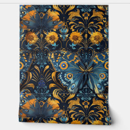 Psychedelisch vliegtapijt botanisch behang