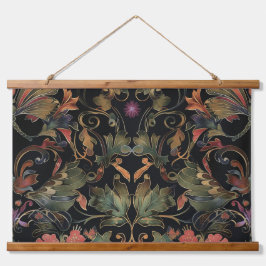 Psychedelisch vliegtapijt botanisch hangend wandkleed