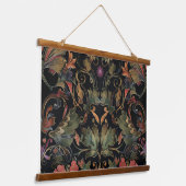 Psychedelisch vliegtapijt botanisch hangend wandkleed (Gebogen)