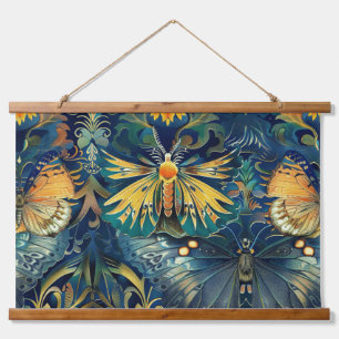 Psychedelisch vliegtapijt botanisch hangend wandkleed