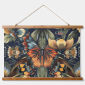 Psychedelisch vliegtapijt botanisch hangend wandkleed (Voorkant)