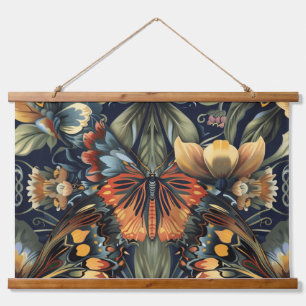 Psychedelisch vliegtapijt botanisch hangend wandkleed