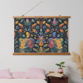 Psychedelisch vliegtapijt botanisch hangend wandkleed (Slaapkamer)