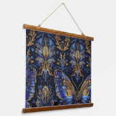 Psychedelisch vliegtapijt botanisch hangend wandkleed (Gebogen)