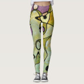 Psychedelisch voor meditatiepatroon met mod paarse leggings (Voorkant)