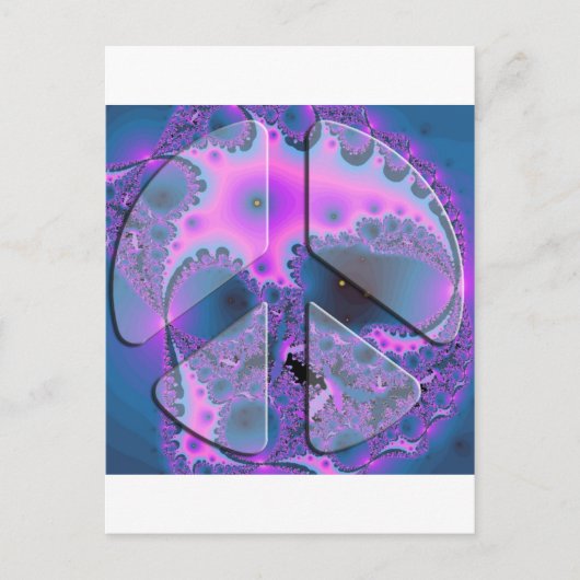 psychedelisch vredesbord briefkaart (Voorkant)