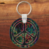 psychedelisch vredesbord sleutelhanger (Voorkant)