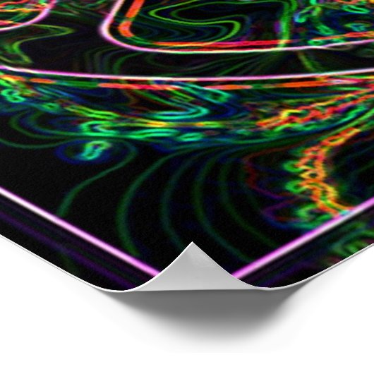 psychedelisch vredesgebarentaal poster (Hoek)