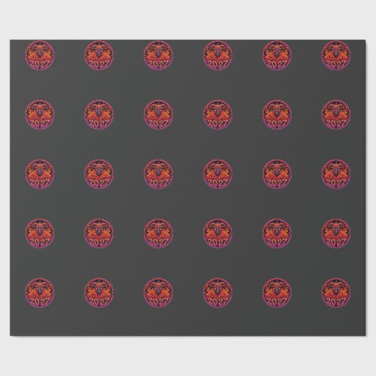 Psychedelisch Vuur Ram Aries Cadeaupapier (Zoom)