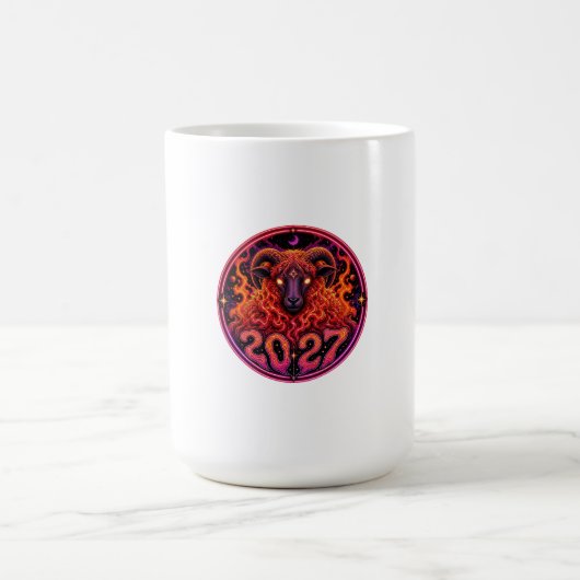 Psychedelisch Vuur Ram Aries  Koffiemok (Center)