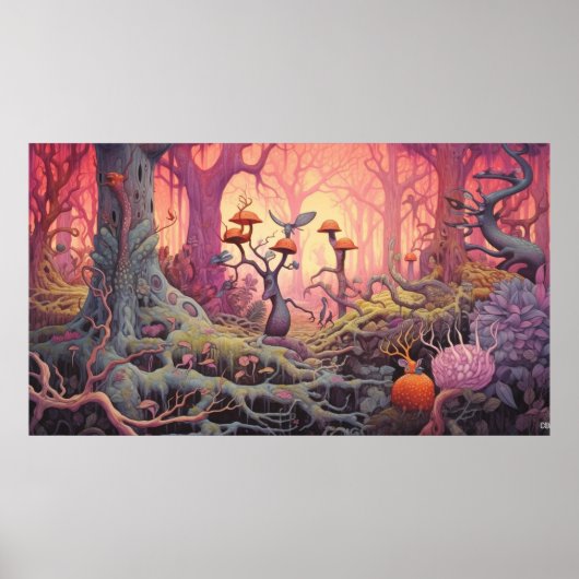 Psychedelisch wezen poster (Voorkant)