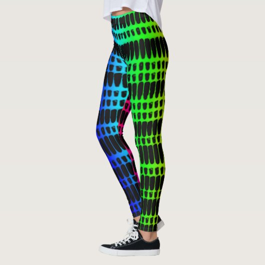 Psychedelische 4 kleuren leggings (Links)
