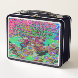 Psychedelische Abstract Groovy Paarse Sedum